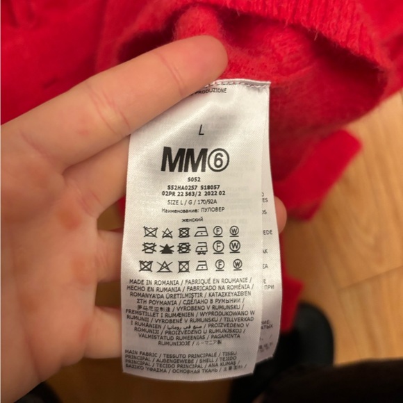 MM6 Maison Margiela Distressed Turtleneck Knitted Sweater - Size L - Picture 11 of 16